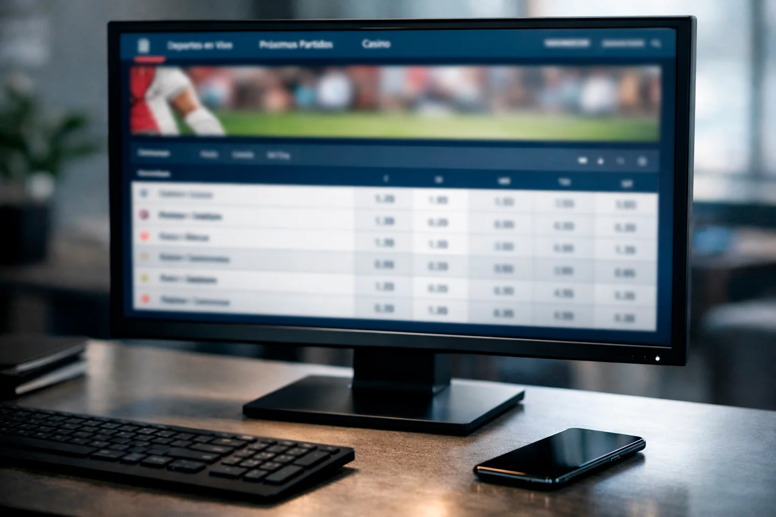 Pantalla mostrando líneas y cuotas de apuestas deportivas de fútbol americano universitario